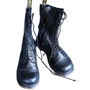 Dr. Martens Miranda Valentina Black Boots US 10 Tall Zip Lace Club Collection